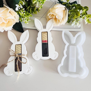 Σιλικονούχο καλούπι λαγουδάκι για εποξική ρητίνη, γύψο και ρητίνες — ακανόνιστο σχήμα, πασχαλινή διακόσμηση, μοντέρνος μινιμαλισμός