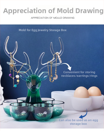 Φόρμα σιλικόνης για ακανόνιστο αυγό-σχήματος ρητίνης κοσμημάτων, DIY προβολή με καθρέφτη και κρυστάλλινο gel