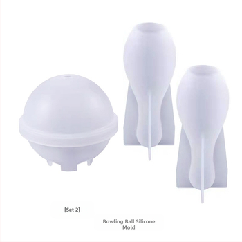 Μορφή σιλικόνης για μπάλες μπόουλινγκ - DIY ρητίνη κοσμήματα, ασύμμετρο σχήμα, σετ από 2 μπάλες, μάρκα Dance of the Butterfly