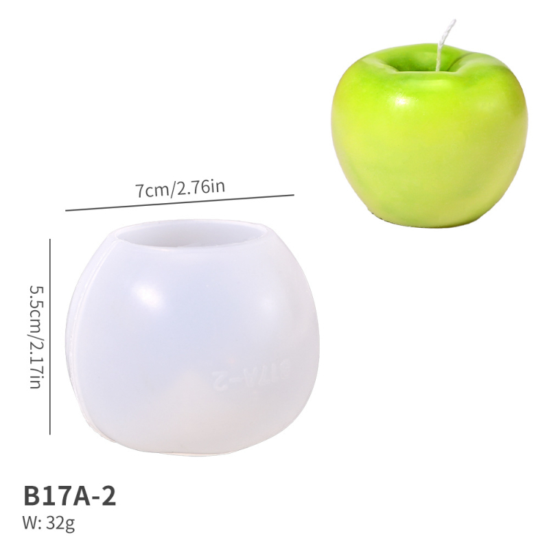 Matriță din silicon pentru lumânare 3D în formă de măr‑șarpe și ornamente aromaterapeutice