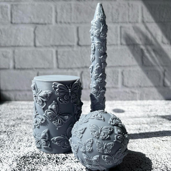 minsunbak силиконова форма за свещи с пеперуден мотив – кръгла форма, модерен и семпъл дизайн