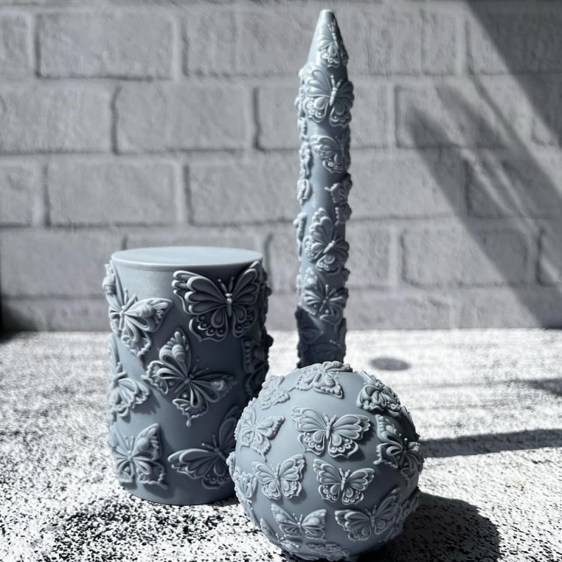 minsunbak силиконова форма за свещи с пеперуден мотив – кръгла форма, модерен и семпъл дизайн