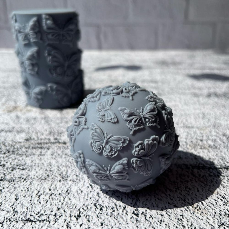 minsunbak силиконова форма за свещи с пеперуден мотив – кръгла форма, модерен и семпъл дизайн