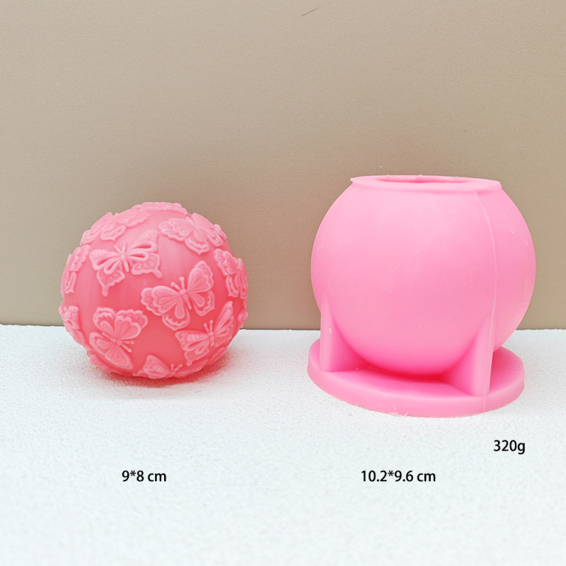 minsunbak силиконова форма за свещи с пеперуден мотив – кръгла форма, модерен и семпъл дизайн