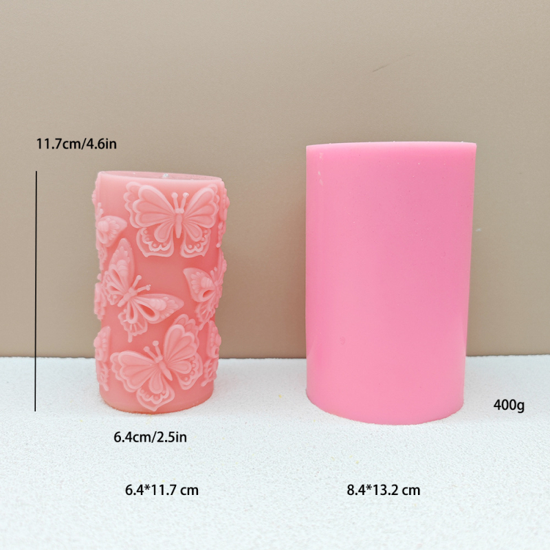 minsunbak силиконова форма за свещи с пеперуден мотив – кръгла форма, модерен и семпъл дизайн