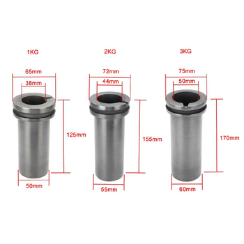 Κρυστάλλινοι κάδοι γραφίτη και πυριτικά για επαγωγικές φούρνους υψηλής θερμοκρασίας, για τήξη χρυσού και αργύρου, ανθεκτικοί στη διάβρωση