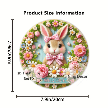 Akrilinis Velykų kiškio sveikinimo ženklas – skulptūrinis ir spausdintas paviršius; tinkama dovana gimtadieniui, baigimo šventei, naujojo būsto įsikūrimui ir Velykoms