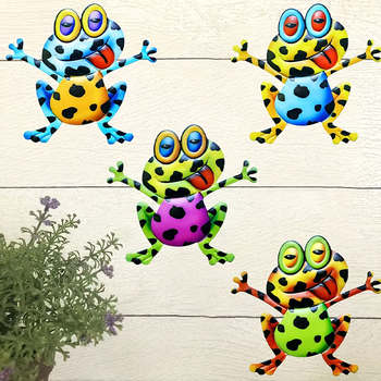 Διακοσμητικά Αυτοκόλλητα Τοίχου – Cartoon Frog, PVC, Γλυκά Ζώα, Διακοσμητικά Αυτοκόλλητα Τοίχου, για Σαλόνι, Υπνοδωμάτιο, Γραφείο, Εστιατόριο, Είσοδο