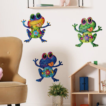 Διακοσμητικά Αυτοκόλλητα Τοίχου – Cartoon Frog, PVC, Γλυκά Ζώα, Διακοσμητικά Αυτοκόλλητα Τοίχου, για Σαλόνι, Υπνοδωμάτιο, Γραφείο, Εστιατόριο, Είσοδο