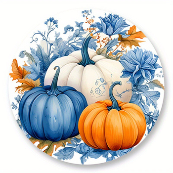 Ξύλινο κρεμαστό διακοσμητικό σε σχήμα κολοκύθας