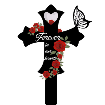 Dyed Nine σφυρηλατημένος σιδερένιος σταυρός με γεωμετρικό σχέδιο, βάση για εξωτερικό κήπο, μοντέρνος μινιμαλιστικός σχεδιασμός