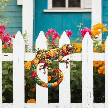 Μεταλλικό διακοσμητικό τοίχου με σαύρα – μεταλλική τέχνη για οικία και γραφείο