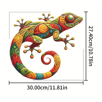 Μεταλλικό διακοσμητικό τοίχου με σαύρα – μεταλλική τέχνη για οικία και γραφείο