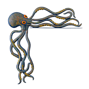 Синтетична смола декоративна фигурка със слон и октопод – Cartoon стил, Dance Collection