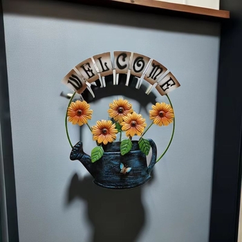 Ковани железни стенни украси за външен двор и балкон – модерен арт стил, полу ръчна изработка, мотив пеперуда