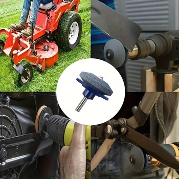 Електрически многофункционален заточвач за ножове на косачка с абразивен шлифовъчен диск - Марка Yibida, Модел Round, Материал: шлифовъчно колело, Занаят: абразив, Приложение: заточване на ножове