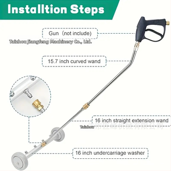 Augstspiediena virsmas tīrītājs ar 4 atverēm, 2-in-1 grīdas mazgāšanas iekārta, 4000 psi, izsmidzināšanas attālums 8, pistoles galva no nerūsējoša tērauda, rokturis no nerūsējoša tērauda