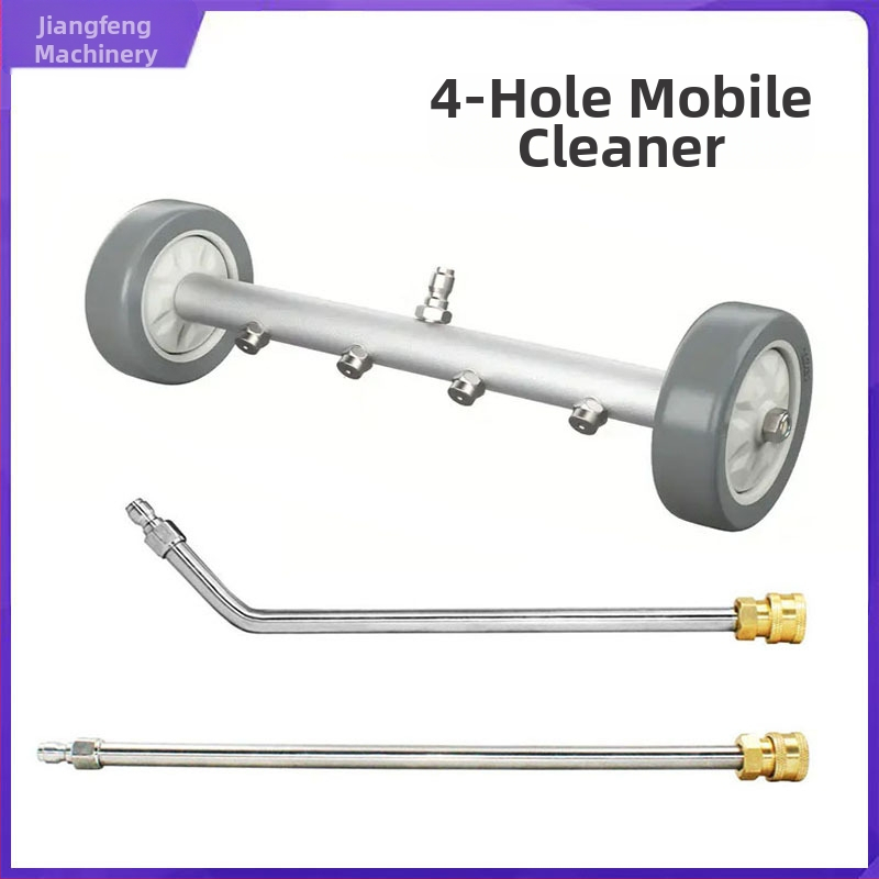 Augstspiediena virsmas tīrītājs ar 4 atverēm, 2-in-1 grīdas mazgāšanas iekārta, 4000 psi, izsmidzināšanas attālums 8, pistoles galva no nerūsējoša tērauda, rokturis no nerūsējoša tērauda