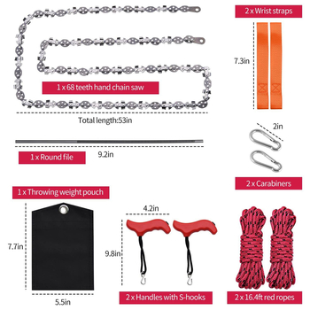 Ārējais rokas vadu zāģa komplekts dārzā augstu zari griešanai – 68x62, divvirzienu griešanas galva
