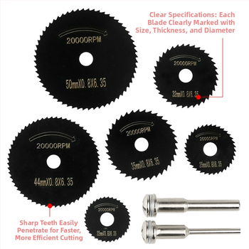 Комплект високоскоростни стоманени режещи ножове за дърво и пластмаса, 8 бр., мини ножове за електрически шлайф (Xingweiqiang)
