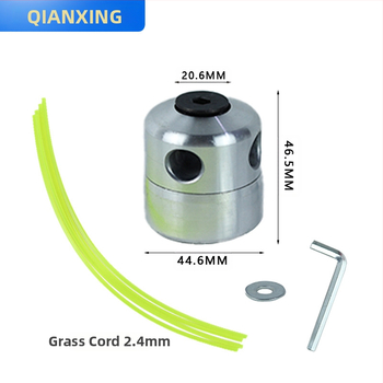 Žolės pjovimo galva – matinė aliumininė stiebelė, cilindrinis aliuminio korpusas, nepajudinamas daugiasluoksnis aliumininis cilindras, atsparus kritimui ir patvarus