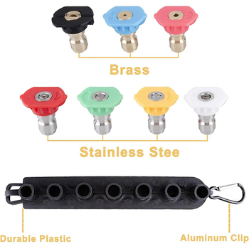 Високонапорна водоструйка за миене на автомобили с 1/4-инчово бързо свързване, 360° въртящ се конектор и удължителна пръчка