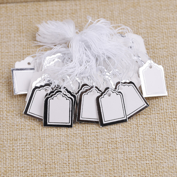 Stačiakampė papuošalų kainų etiketė, popierius, 500 vnt., 63 g pakuotėje, ekspozicijai