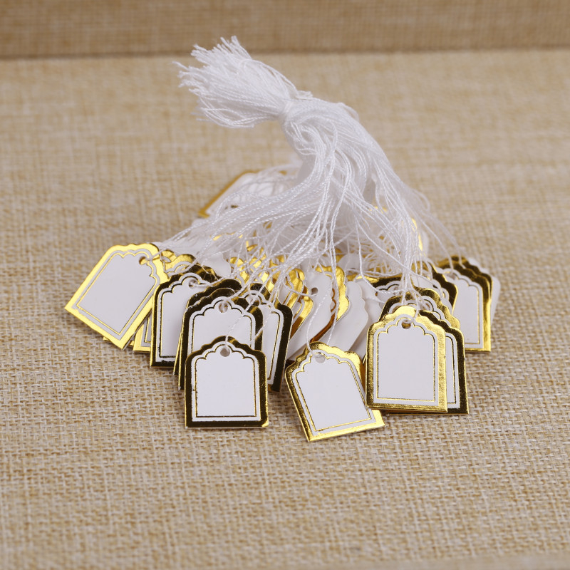 Stačiakampė papuošalų kainų etiketė, popierius, 500 vnt., 63 g pakuotėje, ekspozicijai