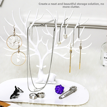 Ράφι επίδειξης κοσμημάτων για τραπέζι, πολυχρηστικός, PP υλικό, μοτίβο μονόχρωμο, μοντέρνο μινιμαλιστικό στυλ