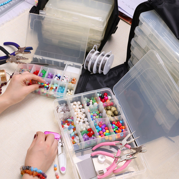 Πλαστικό κουτί αποθήκευσης με φερμουάρ – διαφανές για χάντρες και κοσμήματα; φορητό, πολυλειτουργικό (Υλικό: Πλαστικό; Λανσάρισμα: Καλοκαίρι 2023; Σχέδιο: Άλλο; Στυλ: Δεν έχει εμφανές στυλ)