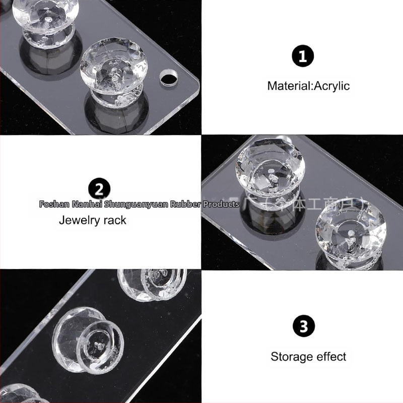 Акрилна стенна витрина за бижута – едноетажна, държач за огърлици, гривни и обици, лазерно обработване, есен 2024