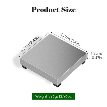 Квадратна наковалня с гумена подложка, противохлъзгаща се и амортизираща стоманена подложка за обработка на бижута