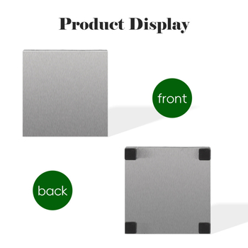 Квадратна наковалня с гумена подложка, противохлъзгаща се и амортизираща стоманена подложка за обработка на бижута