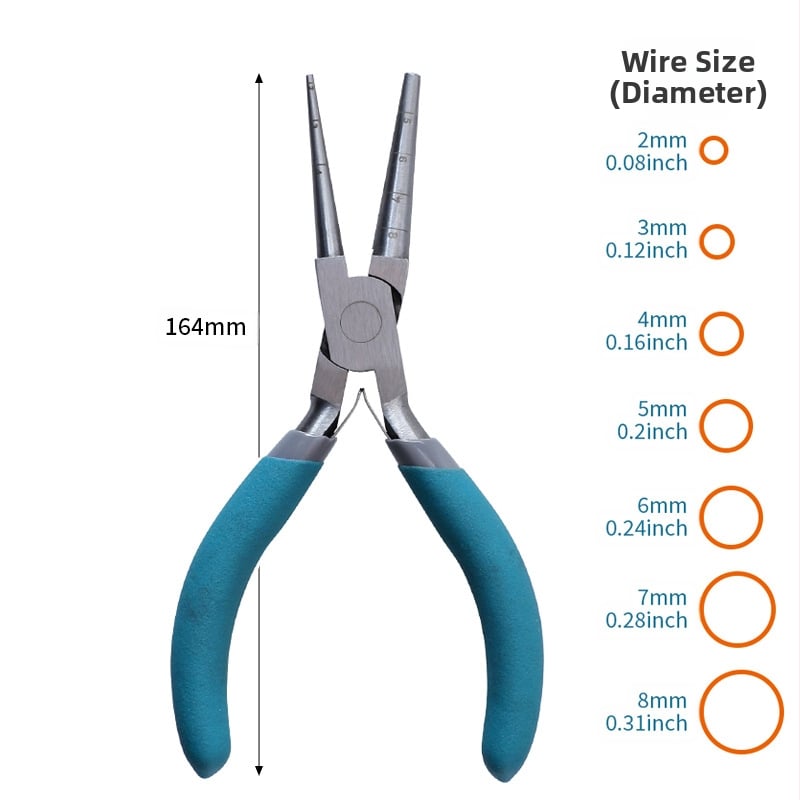 Papuošalų žnyplės su skalėmis – apvalios nosies ir adatinės žnyplės, vyniojimo žnyplės, daugiafunkciniai DIY įrankiai, prekės ženklas RUITOOL