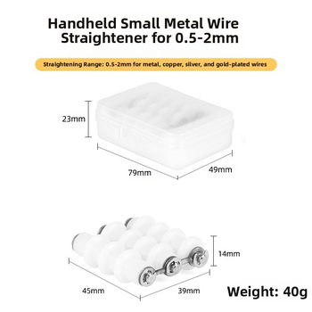 Μικρή φορητή συσκευή ευθυγράμμισης μεταλλικού σύρματος για κοσμήματα, συμβατή με χαλκού σύρμα 0,5–2 mm, μεταλλικό σώμα, βάρος 100 g
