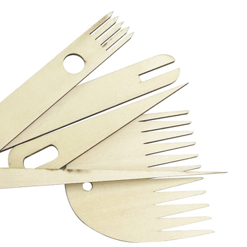 Σετ εργαλείων υφαντικής: 11 τεμάχια ξύλινα για χειροποίητο αργαλειό, περιλαμβάνει βελόνα με μεγάλο μάτι, βελόνα πλέξιμο, ξύλινο shuttle, ράβδο πλέξης και ξύλινο χτένι υφαντικής