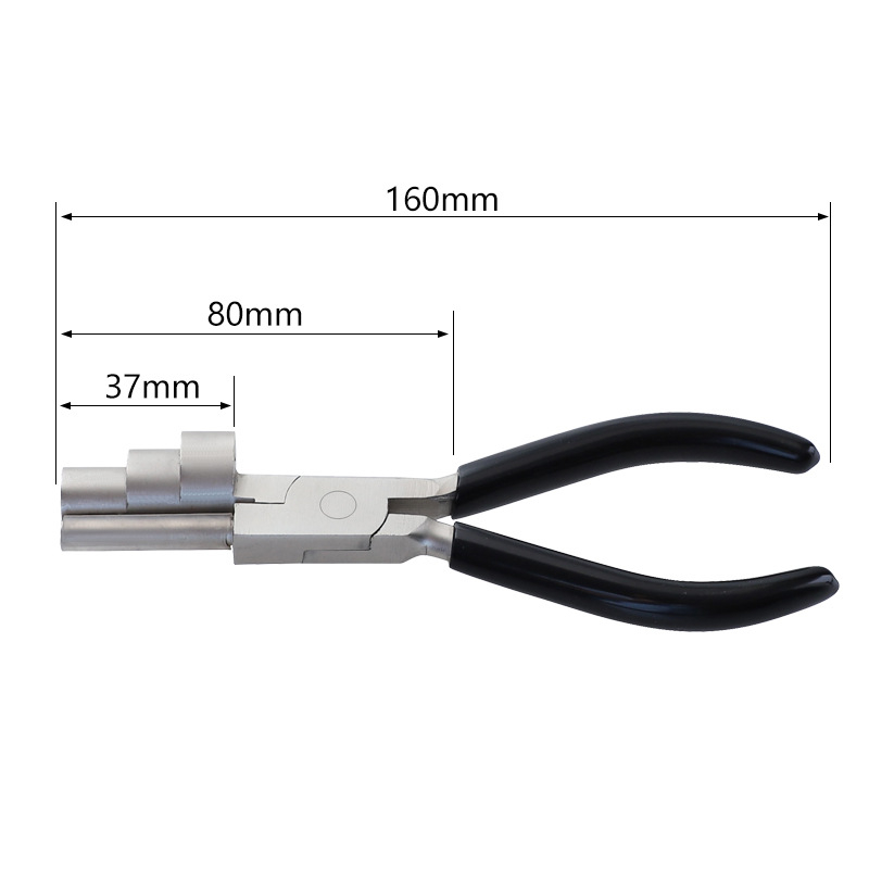 RUITOOL juvelyrinių replės – mini 3-in-1, smaili burna, žnyplių galvos ilgis 80 mm, svoris 206 g