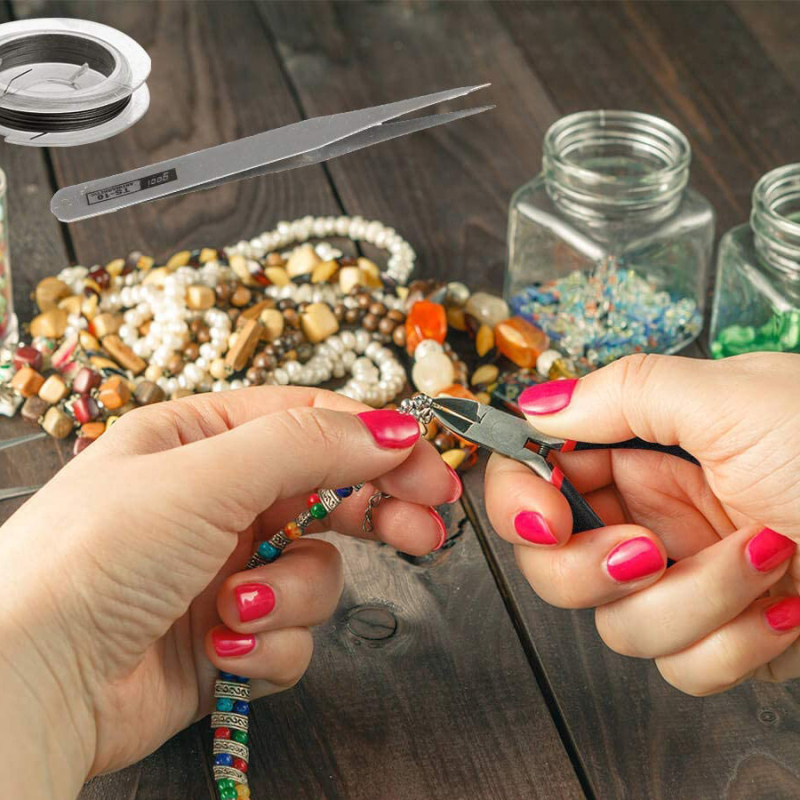 Kit DIY pentru repararea bijuteriilor — set de 6 clești, clești pentru geantă din piele, unelte din acrilic, STRINGS&THINGS etichetă privată licențiată