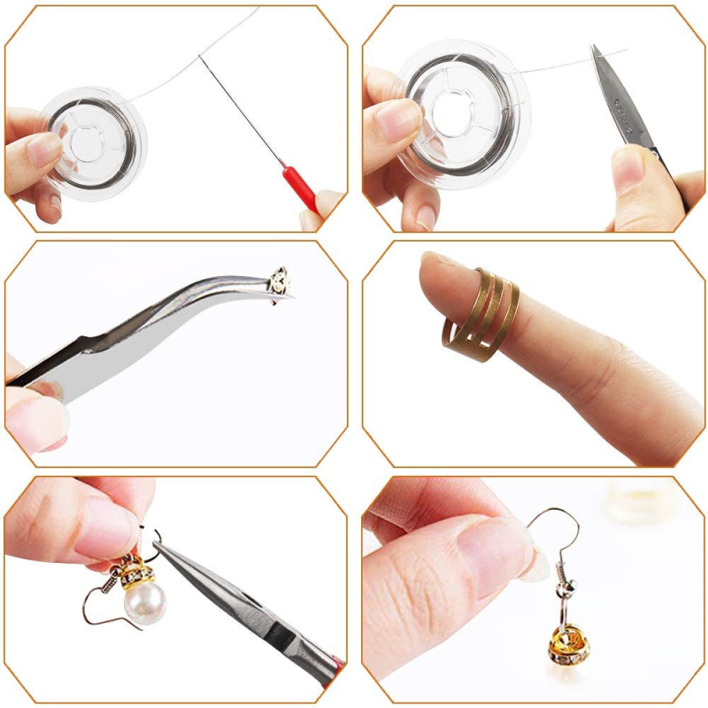 Kit DIY pentru repararea bijuteriilor — set de 6 clești, clești pentru geantă din piele, unelte din acrilic, STRINGS&THINGS etichetă privată licențiată