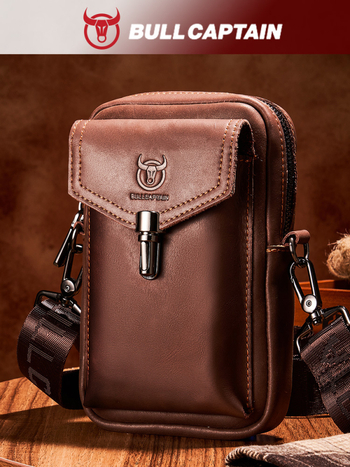 Vyriška juostinė rankinė iš Crazy Horse odos, pirmosios kartos karvių oda, kryžminis dirželio dizainas, tikra oda, verslo kelionėms