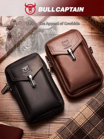 Vyriška juostinė rankinė iš Crazy Horse odos, pirmosios kartos karvių oda, kryžminis dirželio dizainas, tikra oda, verslo kelionėms