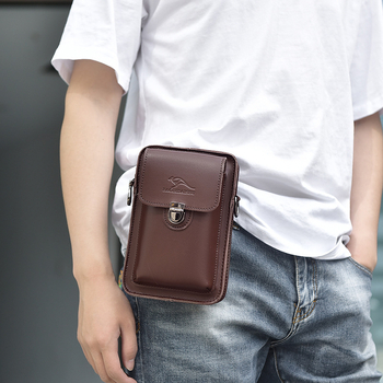 Vyrinė diržinė rankinė iš karvų odos, Pedicled Kangaroo, 2023 m. vasara, vyrams