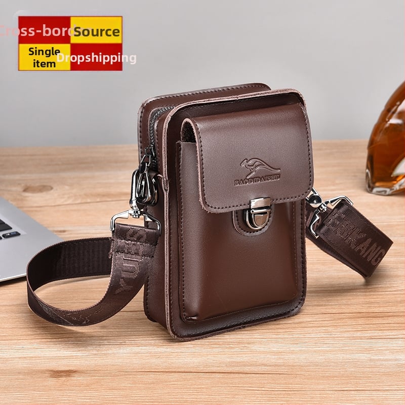 Vyrinė diržinė rankinė iš karvų odos, Pedicled Kangaroo, 2023 m. vasara, vyrams