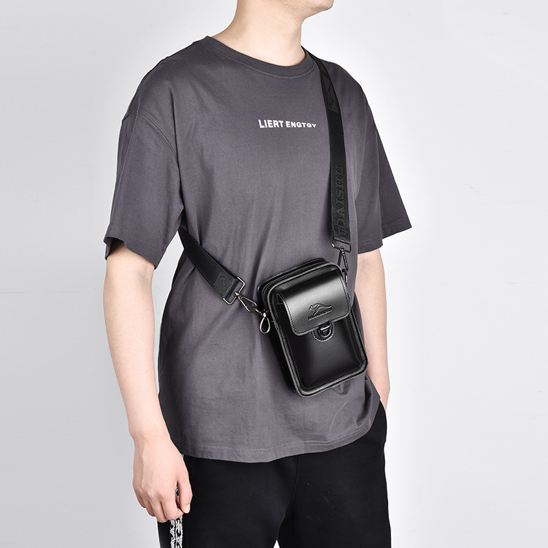 Vyrinė diržinė rankinė iš karvų odos, Pedicled Kangaroo, 2023 m. vasara, vyrams