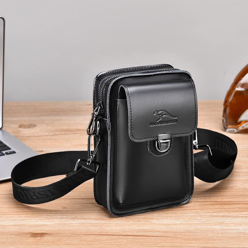 Vyrinė diržinė rankinė iš karvų odos, Pedicled Kangaroo, 2023 m. vasara, vyrams