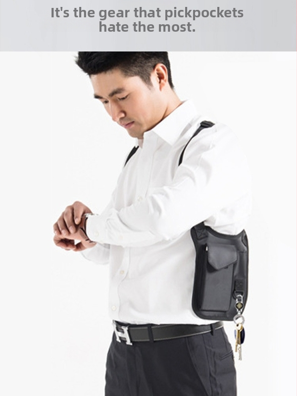 CWILKES Подмишнична антикрадна торба за outdoor спортове — нейлон, дишаща, водоустойчива, ултралека, разширяема