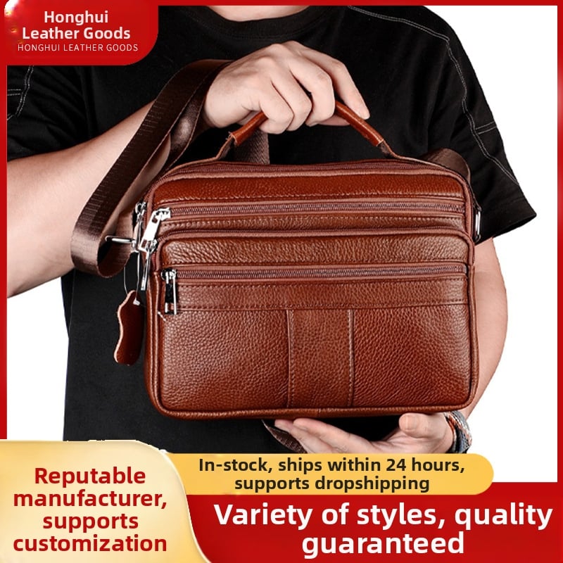 Vyrų krūtinės rankinė iš aukštos kokybės odos, tinkama 8 colių nešiojamam kompiuteriui, atspari vandeniui ir apsauganti nuo vagystės