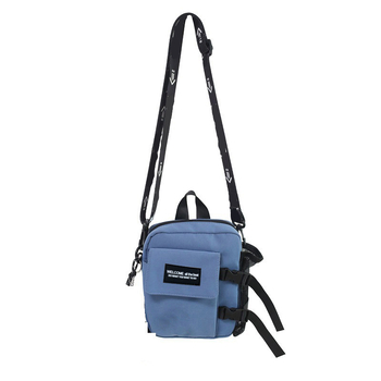 Мъжка кръстосана чанта през рамо, найлон, уличен стил, дишаща материя, модел с букви, пролет 2025