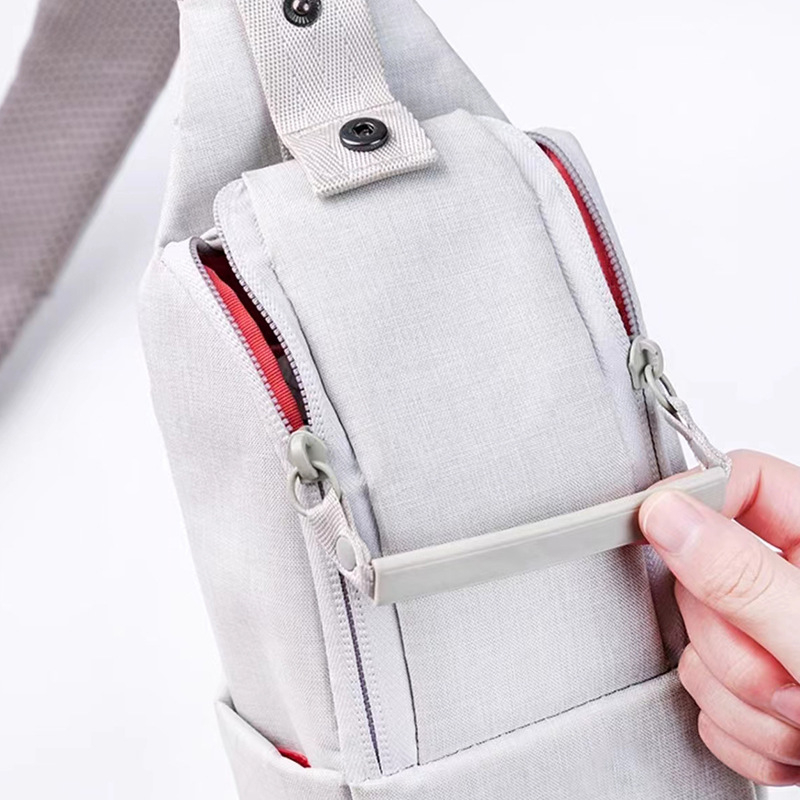 Crossbody rankinė kasdieniam naudojimui — miesto paprastas stilius, Oxford audinys, vienspalvė, poliesterio pamušalas, telpa 8 colių nešiojamąjį