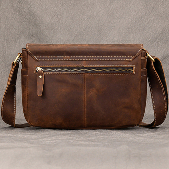 Vīriešu pleca soma no īstas ādas, pirmā slāņa teļa āda, izturīga pret nolietojumu, retro stils, piemērota brīvā laika ceļojumiem